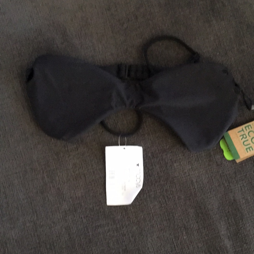 Eco True Volcom Solid Black Bikini Top s